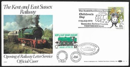 1979 - GREAT BRITAIN - FDC Kent & East Sussex Railway + SG 1092+Railway Letter + TENTERDEN - Bahnwesen & Paketmarken