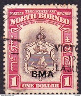 Malaysia-Sabah SG 332 1945 British Military Administration $ 1.00 Brown And Carmine Used - Sabah
