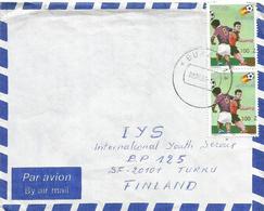 DRC RDC Zaire Congo 1990 Bukavu World Cup Football Spain 100Z On 25k Michel 1010 Cover - Used Stamps