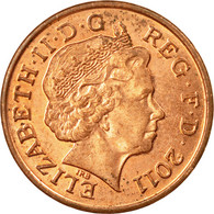 Monnaie, Grande-Bretagne, Elizabeth II, Penny, 2011, TTB+, Copper Plated Steel - 1 Penny & 1 New Penny