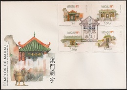 Macau Macao Chine FDC 1992 - Templos De Macau (1º Grupo) - Temples - MNH/Neuf - FDC