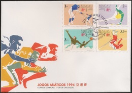 Macau Macao Chine FDC 1994 - Jogos Asiáticos - The 12th Asian Games, Hiroshima, Japan - MNH/Neuf - FDC