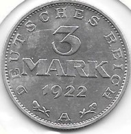 3 Mark Alu 1922 - 3 Mark & 3 Reichsmark