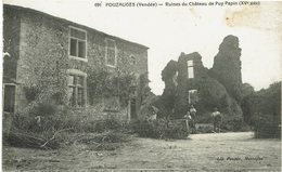CPA - France - (85) Vendée - Pouzauges - Ruines Du Château De Puy Papin - Pouzauges
