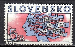 SK+ Slowakei 1999 Mi 355 358 Zf Samte Revolution, Tag Der Briefmarke - Oblitérés