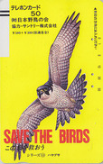 TC Ancienne JAPON / 110-5998 - Série 1 SAVE THE BIRDS 11/90 - OISEAU FAUCON - HAWK BIRD JAPAN Front Bar Phonecard - Aigles & Rapaces Diurnes