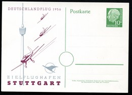 Bund PP8 C2/001-1 DEUTSCHLANDFLUG ZIELFLUGHAFEN STUTTGART 1956  NGK 25,00€ - Cartes Postales Privées - Neuves