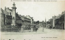 CPA - France - (85) Vendée - Fontenay Le Comte - Rue De La République Prise De La Gare - Fontenay Le Comte