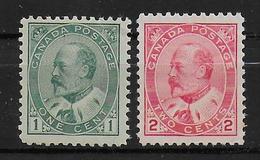 CANADA - YVERT N°78/79 * MLH - CHARNIERE LEGERE - COTE = 50 EUR. - Neufs