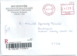 B2457 Hungary Postal History Machine Stempel Registered - Vrijstelling Van Portkosten