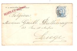 PR6050/ Portugal Cover Dejante & C° Lisboa - Porto C.Lisboa 1891 To Liège Belgium - Briefe U. Dokumente