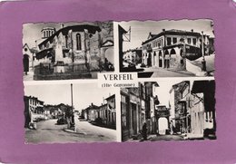 31 VERFEIL Multivues Eglise Et Monument Aux Morts La Mairie Route Nationale Et La Place Rue De La Résistance - Verfeil