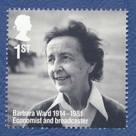 GRANDE BRETAGNE Neuf**. Barbara Ward économiste Et Auteur Britannique Sur Les Problèmes Des Pays En Voie De Développemen - Unused Stamps