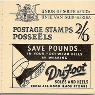 SOUTH AFRICA, 1937, Booklet 10, 2/6, Black On Lemon, Blank Margins - Postzegelboekjes