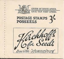 SOUTH AFRICA, 1948, Booklet 18,  3/-, Springbok, Van Riebeeck's Ship, Gold Mine - Postzegelboekjes