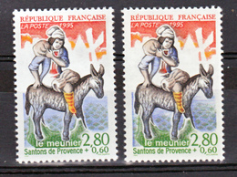 France 2977 Variété Chemise Noire Et Normale Rouge Santon Neuf ** TB MNH Sin Charnela - Unused Stamps