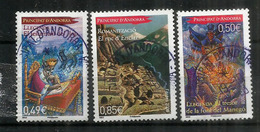 ANDORRA. Légendes: Testament Du Loup & Trésor Du Manego Au Roc D'Enclar, 3 Timbres Oblitérés, 1 ère Qualité - Used Stamps