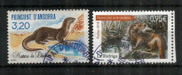 ANDORRA. La Loutre Des Pyrénées,  2 Timbres Oblitérés, 1 ère Qualité - Used Stamps