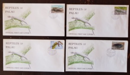 PALAU Reptiles, Reptile, Crocodile, Tortue Yvert N° 141/44  FDC, Premier Jour - Turtles