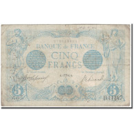 France, 5 Francs, 5 F 1912-1917 ''Bleu'', 1916-04-01, TB, Fayette:2.38, KM:70 - 5 F 1912-1917 ''Bleu''