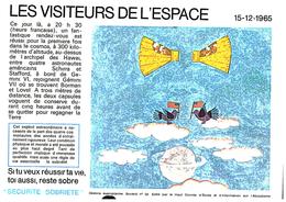 S S A/Buvard  Sécurité Sobriété Info Alcolisme "Visiteurs De L'ESPACE" (Frt 20 X 14) (N=5) - S