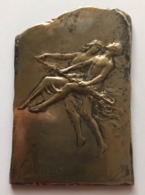 Médaille Bronze Argenté. Ballets Russes Anna Pavlova Et Diaghilev. Pastorale. G. Devreese. 50 X 80 Mm - 113 Gr. Uniface. - Unternehmen