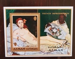 AJMAN TABLEAUX/PAINTING, IMPRESSIONNISTES - Michel BF 274 ** MNH. MANET - Impressionismus