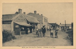 CPA 85 SION L'OCEAN Près Croix De Vie L'Avenue De La Plage Epicerie Poissonnerie Baranger - Saint Gilles Croix De Vie