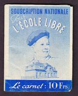 TIMBRE .FRANCE. CARNET. VIGNETTE. VIGNETTES. ERINNOPHILIE  .........ECOLE LIBRE GONDOLO BISCUIT FAMILLE - Blocks Und Markenheftchen