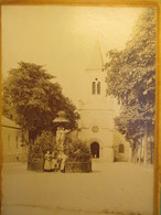 91...Essonne...Montgeron....trés Belle Photo Avant1900..eglise St Jacques Et Place - Montgeron