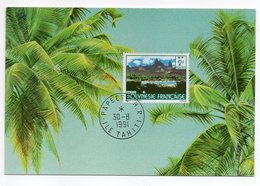 Polynesie Française  -- 1991 -- Carte Maximum  -- Cachet  PAPEETE  R.P - Tarjetas – Máxima