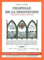 étiquette Vin De Cahors Chateau De La Seigneurie Georges Vigouroux à Cieurac - 75 Cl - Cahors