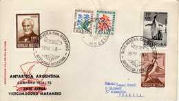 Antarctic / Antarctiques. Argentina Letter 1974 Via France 1975 - Motive Stamp - Penguins,birds.( 2 Scans ) - Briefe U. Dokumente