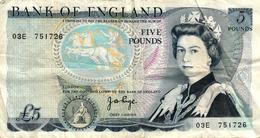 ROYAUME UNI - 5 POUNDS ELIZABETH II - 5 Pounds