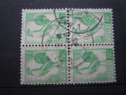 VEND BEAUX TIMBRES DE FRANCE N° 630 EN BLOC DE 4 , CACHET " L'HAY LES ROSES " !!! - 1944 Coq Et Marianne D'Alger