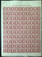 ESPAGNE N°43A Type IV( Sans Filigrane) Feuille Complete Fraicheur Postale , Spectaculaire Et RR Ainsi... - Unused Stamps