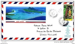 Pli Polynésie Circulé  28 11 88. - Covers & Documents