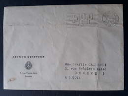 Suisse - Suiza - 1958 - Genève - Enveloppe Avec Cachet Flamme PP - Affranchissements Mécaniques