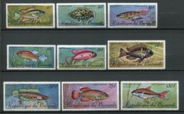 9369  BURUNDI  PA 62/70 **  Série  Poissons    TTB - Nuevos