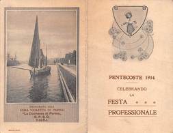 0608 "CALENDARIO - PENTECOSTE 1914 CELEBRANDO LA FESTA PROFESSIONALE - PROFUMATO ALLA VIOLETTA DI PARMA" ORIG - Petit Format : 1901-20