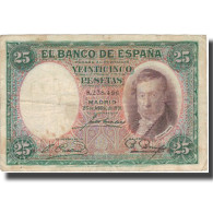 Billet, Espagne, 25 Pesetas, 1931, 1931-04-25, KM:81, TB+ - 25 Pesetas