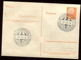 Sarre - Entier Postal En 1957 , Oblitération Commémorative - O 346 - Entiers Postaux