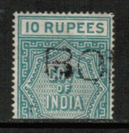 INDIA  Scott # UNLISTED 10 RUPEE Telegraph Stamp USED "AS IS" (Stamp Scan # 426) - 1858-79 Kolonie Van De Kroon