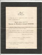 Faire Part De Décés,1939 , Décédé à Migny D'Assais  , Deux Sévres, Frais Fr 1.55 E - Obituary Notices