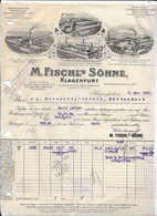 Klagenfurt,1932 M FISCHL'S SÖHNE  - Spiritus RAFFINERIE  Invoice Faktura - Austria Klagenfurt ( Gravure Train Vapeur ) - Österreich