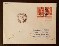 FRANCE  "Exposition Philatelique ORLEANS 1939" Sur Lettre - Affranchissement Mixte. Cachet Pornichet Au Verso - Expositions Philatéliques