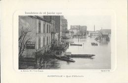 Inondations Du 28 Janvier 1910 - Quai D'Alfortville - Carte De Luxe A. Baroux Non Circulée - Floods