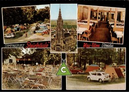 ! Moderne Ansichtskarte Campingplatz Steinhäule, Neu-Ulm, Autos, Fiat - Neu-Ulm