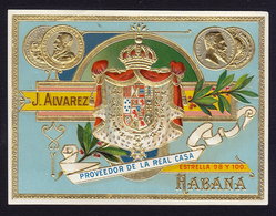 CUBA HAVANA HABANA - Alvarez - CIGAR LABEL CIGARETTE (see Sales Conditions) - Etiquettes