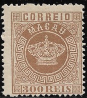 Macau Macao – 1884 Crown Type 300 Réis - Unused Stamps